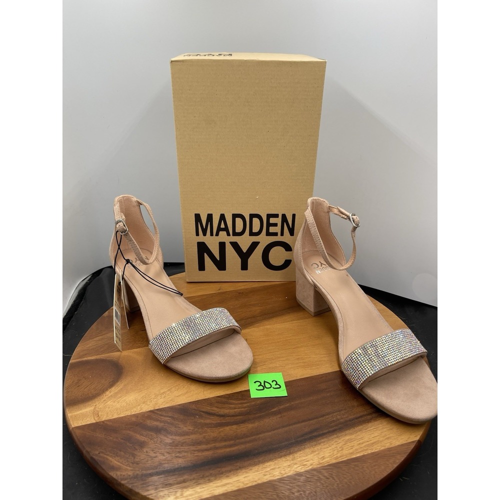 Womens Madden NYC Size 7 Block Heel‎ City Sandal Shoes NWT